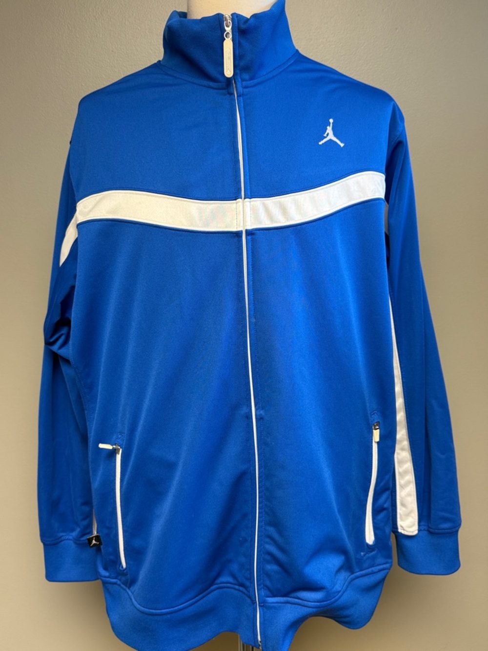 Nike Air Jordan Track Jacket Blue Full Zip Athletic XL